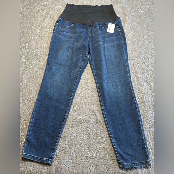 Sonoma Maternity Dark Wash Full Coverage Belly Band Jeggings NWT Size Ma… - Picture 13 of 13